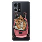 Senada Oppo Reno 7 4G İle Uyumlu Kılıf Silikon Desenli Tam Koruma Resimli Kapak Kedi Tatilde
