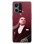 Senada Oppo Reno 7 4G İle Uyumlu Kılıf Silikon Desenli Tam Koruma Resimli Kapak M.K Atatürk