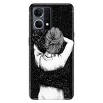 Senada Oppo Reno 7 4G İle Uyumlu Kılıf Silikon Desenli Tam Koruma Resimli Kapak Siyah Aşk