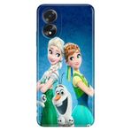 Senada Realme 8-8 Pro ile Uyumlu Kılıf HD Kareografik Silikon ElsaAnnaOlaf