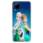 Senada Realme C15 ile Uyumlu Kılıf Resimli Desenli Silikon ElsaAnnaOlaf