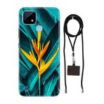 Senada Realme C21 ile Uyumlu Kılıf Bloom Desenli Silikon İpli Boyun Askı Aparatı