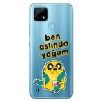 Senada Realme C21 ile Uyumlu Kılıf Desenli Baskılı Silikon Ben Aslında Yoğum