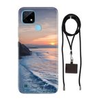 Senada Realme C21 ile Uyumlu Kılıf Huzur Desenli Silikon İpli Boyun Askı Aparatı