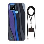 Senada Realme C21 ile Uyumlu Kılıf İnsider Desenli Silikon İpli Boyun Askı Aparatı