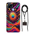 Senada Realme C21 ile Uyumlu Kılıf Magic Desenli Silikon İpli Boyun Askı Aparatı