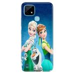 Senada Realme C21 ile Uyumlu Kılıf Resimli Desenli Silikon ElsaAnnaOlaf