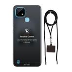Senada Realme C21 ile Uyumlu Kılıf See Video Desenli Silikon İpli Boyun Askı Aparatı