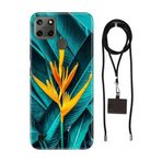 Senada Realme C21Y C25Y ile Uyumlu Kılıf Bloom Desenli Silikon İpli Boyun Askı Aparatı