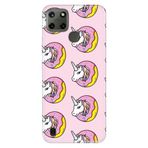 Senada Realme C21Y C25Y İle Uyumlu Kılıf Desenli Baskılı Silikon Unicorn Donut