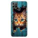 Senada Realme C21Y C25Y ile Uyumlu Kılıf Resimli Desenli Silikon Cat