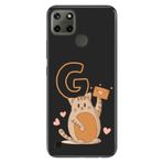 Senada Realme C21Y C25Y ile Uyumlu Kılıf Resimli Desenli Silikon Kedili G Harfi