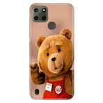 Senada Realme C21Y C25Y ile Uyumlu Kılıf Resimli Desenli Silikon Teddy