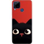 Senada Realme C21Y - C25Y Kılıf Desenli Baskılı Tpu Rubber Kapak Cat Red - 001-Renkli