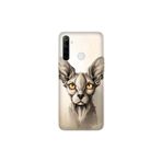 Senada Realme C3 5İ 6İ İle Uyumlu Kılıf Silikon Desenli Tam Koruma Resimli Kapak Sfenks Kedi