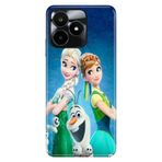 Senada Realme C53 ile Uyumlu Kılıf Resimli Desenli Silikon ElsaAnnaOlaf