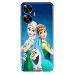 Senada Realme C55 ile Uyumlu Kılıf Resimli Desenli Silikon ElsaAnnaOlaf