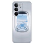 Senada Realme C75 (Rmx3941) İle Uyumlu Kılıf Dekoratif Silikon Baskılı Kapak Uçak Pencere