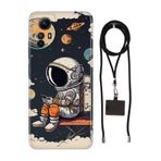 Senada Redmi Note 12S ile Uyumlu Kılıf Astro Desenli Silikon İpli Boyun Askı Aparatı