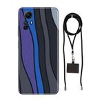 Senada Redmi Note 12S ile Uyumlu Kılıf İnsider Desenli Silikon İpli Boyun Askı Aparatı