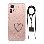 Senada Redmi Note 12S ile Uyumlu Kılıf Kalbim Desenli Silikon İpli Boyun Askı Aparatı
