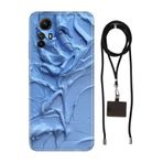 Senada Redmi Note 12S ile Uyumlu Kılıf Sanatsal Desenli Silikon İpli Boyun Askı Aparatı
