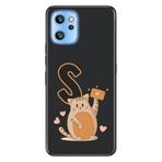 Senada Reeder S19 Max Pro Kılıf Resimli Desenli Silikon Kedili Ş Harfi