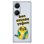 Senada Reeder S19 Max Pro S Edge ile Uyumlu Kılıf Desenli Baskılı Silikon Ben Aslında Yoğum