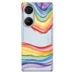 Senada Reeder S19 Max Pro S Edge ile Uyumlu Kılıf Desenli Baskılı Silikon Rainbow Ametist