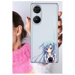 Senada Reeder S19 Max Pro S Edge ile Uyumlu Kılıf Şeffaf Silikon Baskılı Anime Kız