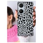 Senada Reeder S19 Max Pro S Edge ile Uyumlu Kılıf Şeffaf Silikon Baskılı LeoparDeseni