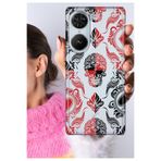 Senada Reeder S19 Max Pro S Edge ile Uyumlu Kılıf Şeffaf Silikon Baskılı Motifli SkullDeco
