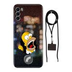 Senada Reeder S19 Max Pro S ile Uyumlu Kılıf SimpsonKarakter Collage Silikon İpli Boyun Askı Aparatı