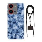 Senada Reeder S19 Max Pro S Zoom ile Uyumlu Kılıf Blue Crystal Silikon İpli Boyun Askı Aparatı