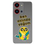 Senada Reeder S19 Max Pro S Zoom ile Uyumlu Kılıf Desenli Baskılı Silikon Ben Aslında Yoğum