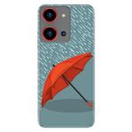 Senada Reeder S19 Max Pro S Zoom İle Uyumlu Kılıf Desenli Silikon Kırmızı Şemsiye
