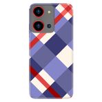 Senada Reeder S19 Max Pro S Zoom İle Uyumlu Kılıf Desenli Silikon Mavi Ekose