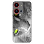 Senada Reeder S19 Max Pro S Zoom İle Uyumlu Kılıf Desenli Silikon Sarı Göz Kedi
