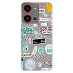 Senada Reeder S19 Max Pro S Zoom İle Uyumlu Kılıf Desenli Silikon Sticker Style
