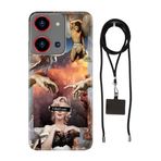 Senada Reeder S19 Max Pro S Zoom ile Uyumlu Kılıf Dont Care Silikon İpli Boyun Askı Aparatı