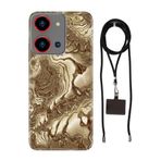Senada Reeder S19 Max Pro S Zoom ile Uyumlu Kılıf Golden Hill Silikon İpli Boyun Askı Aparatı
