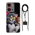 Senada Reeder S19 Max Pro S Zoom ile Uyumlu Kılıf Jerry veTom Silikon İpli Boyun Askı Aparatı