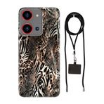 Senada Reeder S19 Max Pro S Zoom ile Uyumlu Kılıf Leopar Sanat Silikon İpli Boyun Askı Aparatı