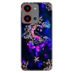 Senada Reeder S19 Max Pro S Zoom İle Uyumlu Kılıf Resimli Baskılı Nano Silikon Ayyıldız Neon Mandala