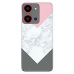 Senada Reeder S19 Max Pro S Zoom İle Uyumlu Kılıf Resimli Baskılı Nano Silikon Beyaz Gri Mermer