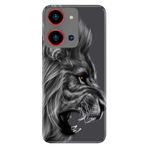 Senada Reeder S19 Max Pro S Zoom İle Uyumlu Kılıf Resimli Baskılı Nano Silikon Kara Aslan