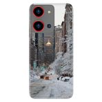 Senada Reeder S19 Max Pro S Zoom İle Uyumlu Kılıf Resimli Baskılı Nano Silikon Winter New York