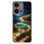 Senada Reeder S19 Max Pro S Zoom ile Uyumlu Kılıf Resimli Desenli Silikon Golden Beach