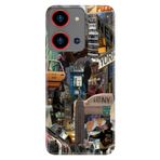 Senada Reeder S19 Max Pro S Zoom ile Uyumlu Kılıf Resimli Desenli Silikon Newyork Retro