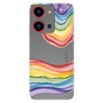 Senada Reeder S19 Max Pro S Zoom ile Uyumlu Kılıf Resimli Desenli Silikon Rainbow Ametist